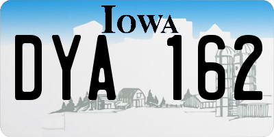 IA license plate DYA162