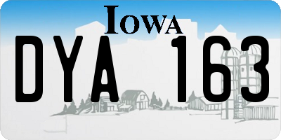 IA license plate DYA163