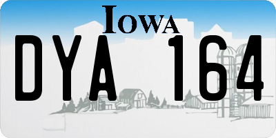 IA license plate DYA164