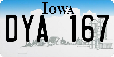 IA license plate DYA167