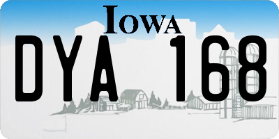 IA license plate DYA168