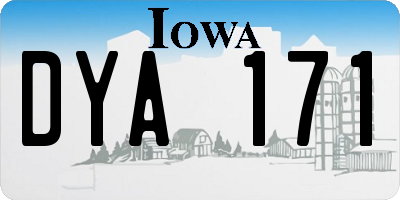 IA license plate DYA171