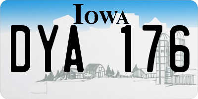 IA license plate DYA176