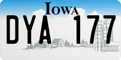 IA license plate DYA177
