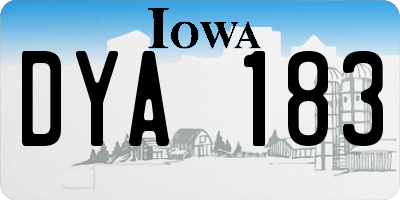 IA license plate DYA183