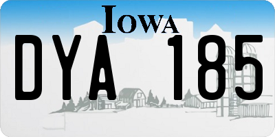 IA license plate DYA185