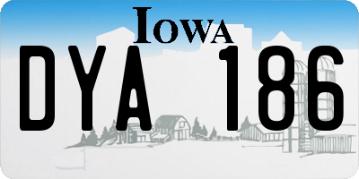 IA license plate DYA186