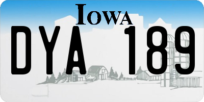 IA license plate DYA189