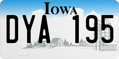 IA license plate DYA195