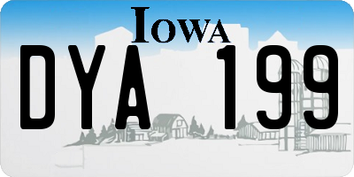 IA license plate DYA199