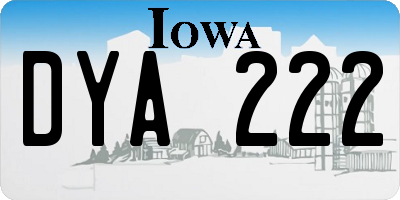 IA license plate DYA222