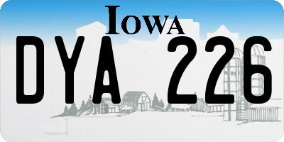 IA license plate DYA226