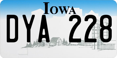 IA license plate DYA228