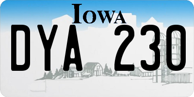 IA license plate DYA230
