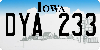 IA license plate DYA233