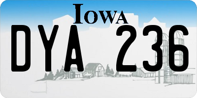 IA license plate DYA236