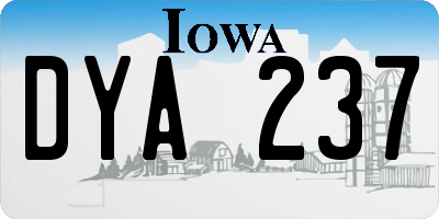 IA license plate DYA237