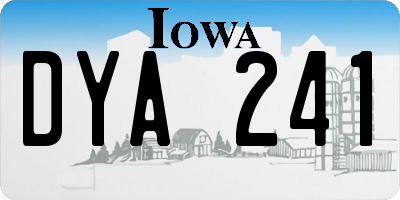 IA license plate DYA241
