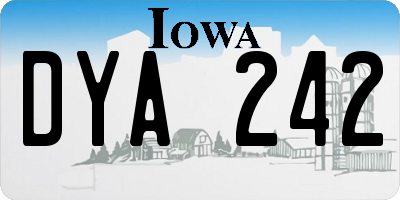 IA license plate DYA242