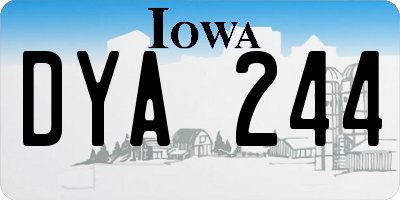 IA license plate DYA244