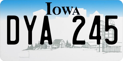 IA license plate DYA245