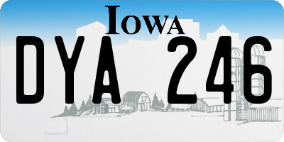 IA license plate DYA246