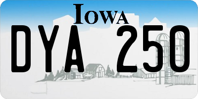 IA license plate DYA250