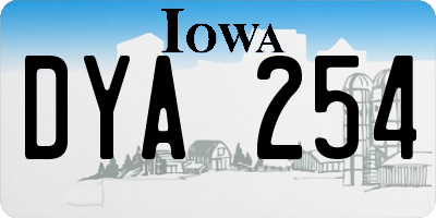 IA license plate DYA254