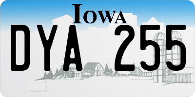 IA license plate DYA255