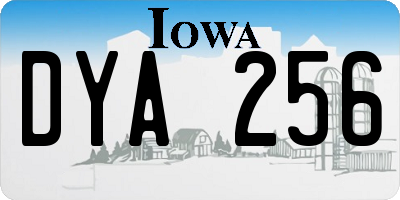 IA license plate DYA256