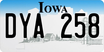IA license plate DYA258