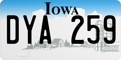 IA license plate DYA259