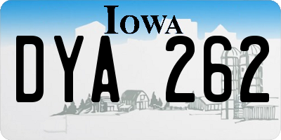 IA license plate DYA262