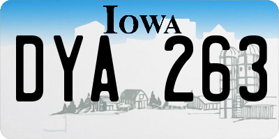 IA license plate DYA263