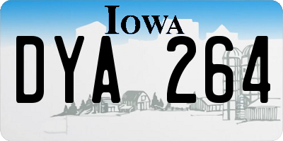 IA license plate DYA264