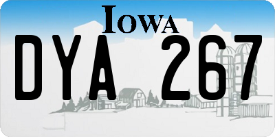IA license plate DYA267