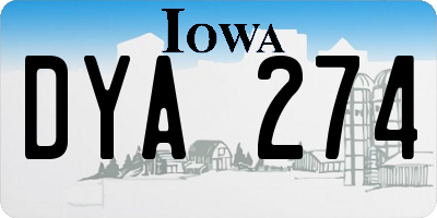 IA license plate DYA274