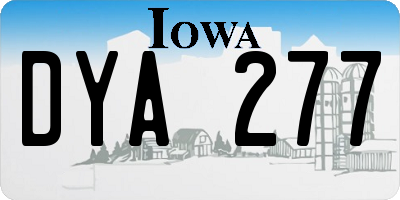 IA license plate DYA277
