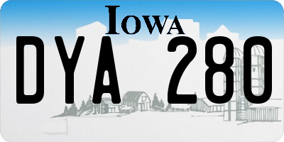 IA license plate DYA280