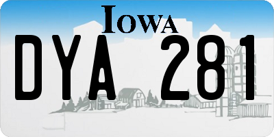 IA license plate DYA281