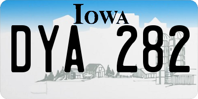 IA license plate DYA282