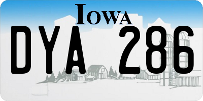 IA license plate DYA286
