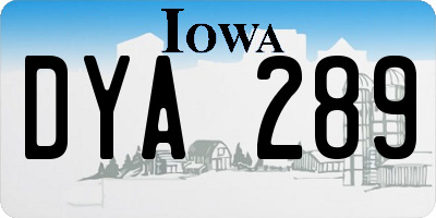 IA license plate DYA289