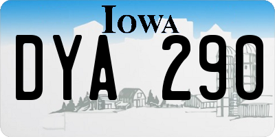 IA license plate DYA290