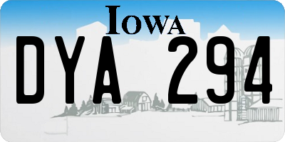 IA license plate DYA294