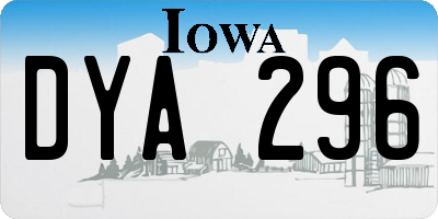 IA license plate DYA296