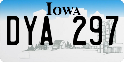 IA license plate DYA297