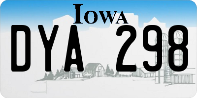 IA license plate DYA298