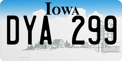 IA license plate DYA299
