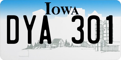 IA license plate DYA301